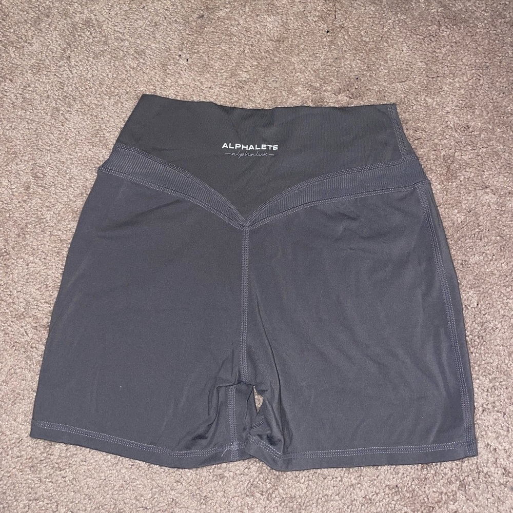Alphalete gray biker shorts